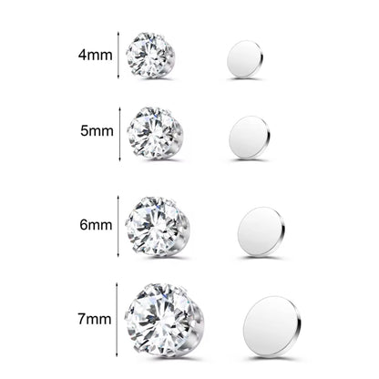 Arete Magnético Unisex – Sin Perforacion, Acero Inoxidable